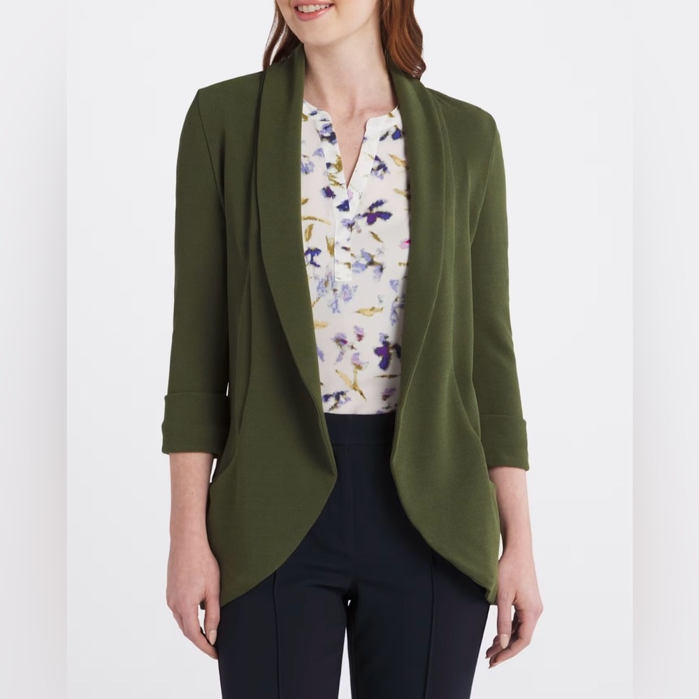 NWT French Mauve Olive Green Blazer - Picture 2 of 5